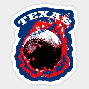 Texas Baseball Sticker